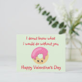Carte Postale Saint Valentin Donut Ce que je ferais sans toi (Debout devant)