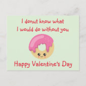 Carte Postale Saint Valentin Donut Ce que je ferais sans toi (Devant)