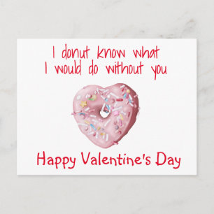 Carte Postale Saint Valentin Donut Ce que je ferais sans toi