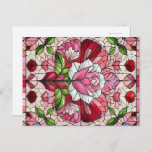 Carte Postale Saint-Valentin en verre tendu (Devant / Derrière)