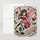 Carte Postale Saint Valentin Fairy Valentine (Devant / Derrière)