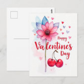 Carte Postale Saint Valentin fête de l'amour (Devant / Derrière)
