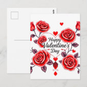 Carte Postale Saint Valentin fête de l'amour (Devant / Derrière)