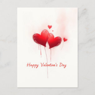 Carte Postale Saint Valentin fête de l'amour