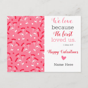 Carte Postale Saint Valentin floral