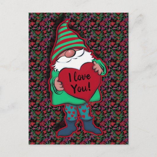 Carte Postale Saint Valentin Gnome | Votre personnalisation (Devant)