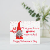 Carte Postale Saint Valentin Je serai votre ami Gnome Matter (Debout devant)