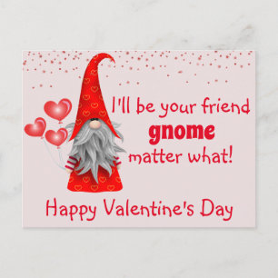 Carte Postale Saint Valentin Je serai votre ami Gnome Matter