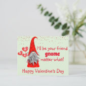 Carte Postale Saint Valentin Je serai votre ami Gnome Matter (Debout devant)
