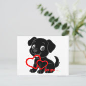 Carte Postale Saint-Valentin Labrador Retriever (Debout devant)