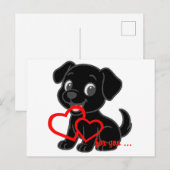 Carte Postale Saint-Valentin Labrador Retriever (Devant / Derrière)