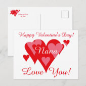 Carte Postale Saint-Valentin par Janz pour Nana Love You (Devant / Derrière)