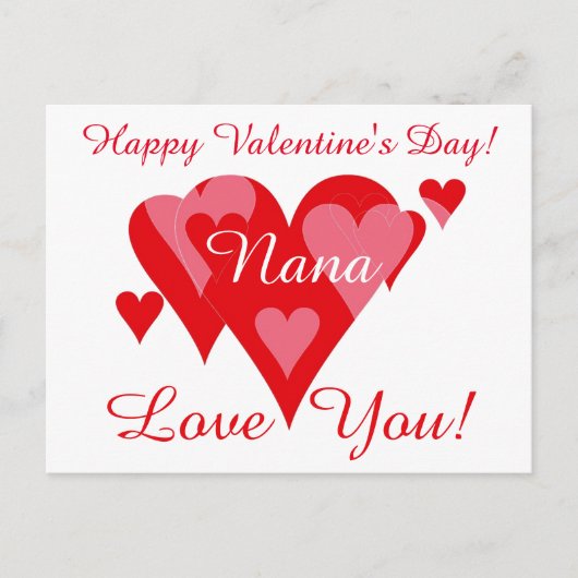 Carte Postale Saint-Valentin par Janz pour Nana Love You (Devant)