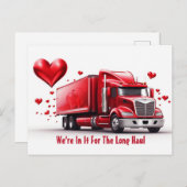 Carte Postale Saint-Valentin pour les camionneurs (Devant / Derrière)