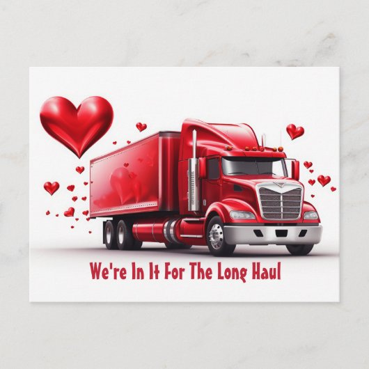 Carte Postale Saint-Valentin pour les camionneurs (Devant)