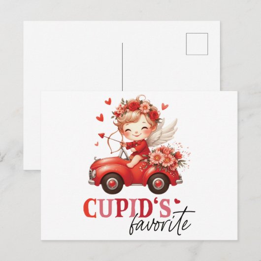 Carte Postale Saint Valentin préféré de Cupid (Devant / Derrière)