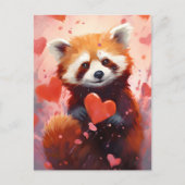 Carte Postale Saint-Valentin Red Panda (Devant)