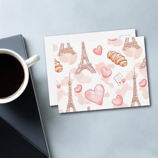 Carte Postale Saint-Valentin Romance Parisienne