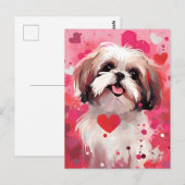 Carte Postale Saint-Valentin Shih Tzu (Devant / Derrière)