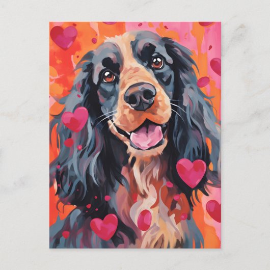 Carte Postale Saint-Valentin Springer Spaniel (Devant)