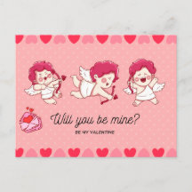 Carte postale Saint Valentin - Un message d'amour