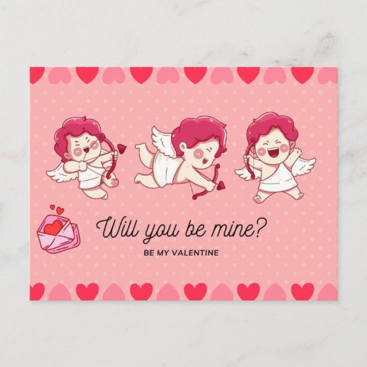 Carte postale Saint Valentin - Un message d'amour  (Devant)