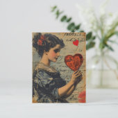 Carte Postale Saint-Valentin vintage (Debout devant)