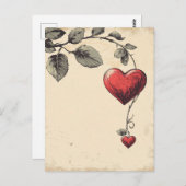 Carte Postale Saint Valentin vintage (Devant / Derrière)