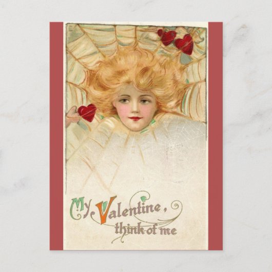 Carte Postale Saint Valentin vintage Victorienne (Devant)