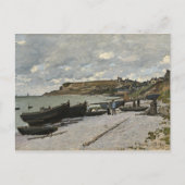 Carte Postale Sainte-Adresse de Monet - Bateaux Mer Ciel nuageux (Devant)