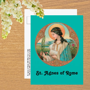 Carte Postale Sainte Agnès de Rome (BK 006)