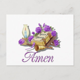 Carte Postale Sainte Bible Amen