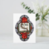Carte Postale Sainte Bible et Rosaire Vitraux (Debout devant)