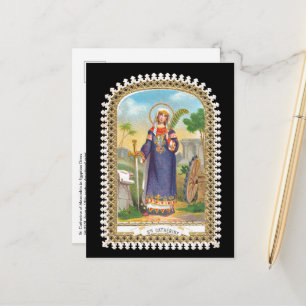 Carte Postale Sainte Catherine d'Alexandrie dans le poste de pre