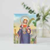 Carte Postale Sainte Catherine d'Alexandrie en costume égyptien  (Debout devant)