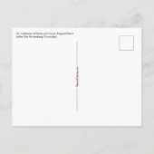 Carte Postale Sainte Catherine de Sienne avec Coeur Crucifix (Dos)