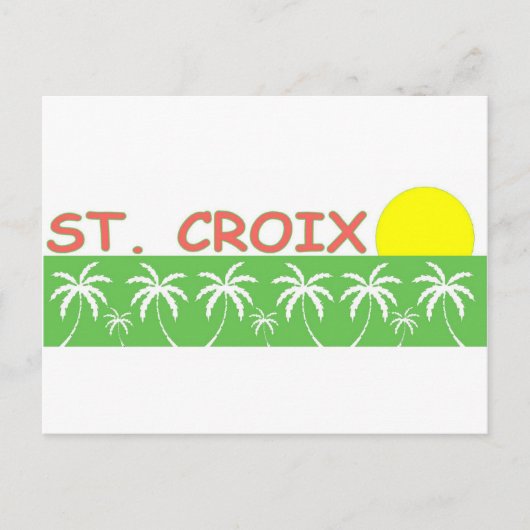 Carte Postale Sainte-Croix, Îles Vierges américaines (Devant)