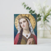 Carte Postale Sainte Elizabeth de Hongrie par Hugues Merle (Debout devant)