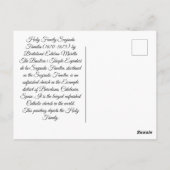 Carte Postale Sainte Famille (Dos)