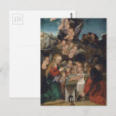 Carte Postale Sainte Famille et Cherubs (Devant / Derrière)