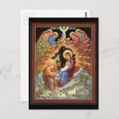 Carte Postale Sainte Famille regardée par les Anges (Devant / Derrière)