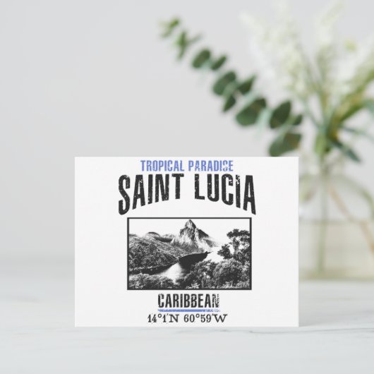 Carte Postale Sainte-Lucie (Debout devant)