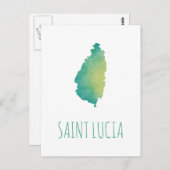 Carte Postale Sainte-Lucie (Devant / Derrière)
