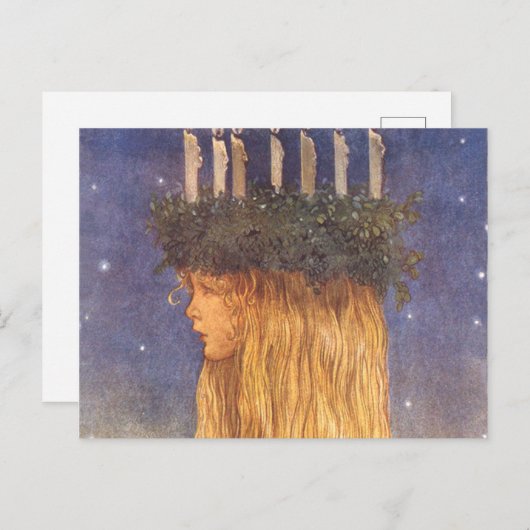 Carte Postale Sainte-Lucie John Bauer (Devant / Derrière)