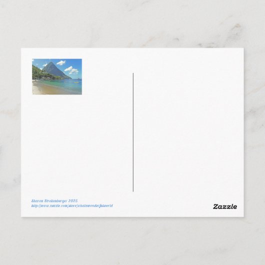 Carte Postale Sainte-Lucie/Pitons (Dos)