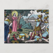 Carte Postale Sainte Philomène percée de flèches (Devant)
