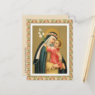 Carte Postale Sainte Rose de Lima et l'Enfant Jésus (M 023)