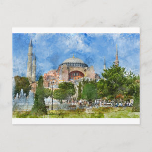 Carte Postale Sainte-Sophie à Sultanahmet, Istanbul