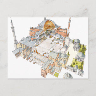 Carte Postale Sainte Sophie. Istanbul Turquey.