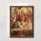 Carte Postale Sainte Trinité Avec Les Anges, Les Saints Et Ses F (Devant / Derrière)